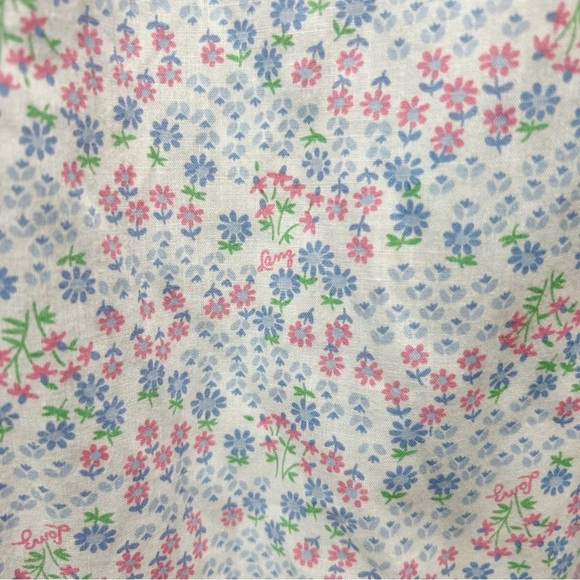 Lanz of Salzburg Tank Nightgown Size Small Floral Eyelet Lace Straps Made in USA - Picture 9 of 16